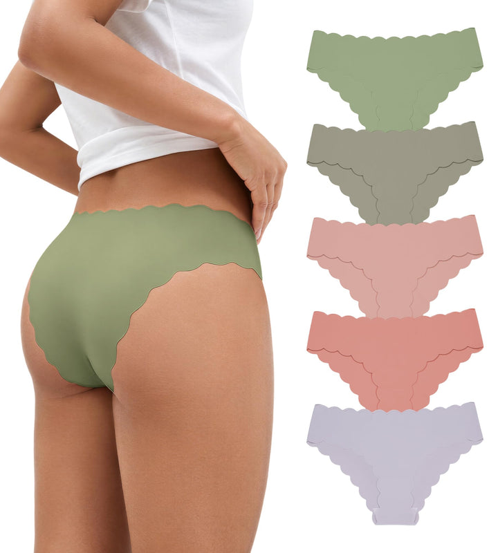 SHARICCA Damen Unterwäsche Nahtlos Slips Stretch Hipster Brazilian Slips Unsichtbar Weich Höschen Pa