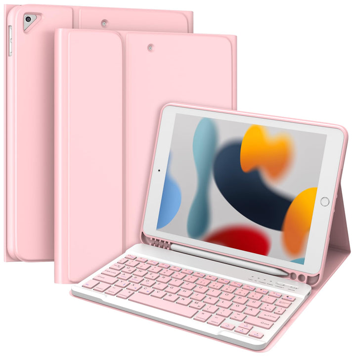 TQQ Tastatur Hülle für iPad 10.2 Zoll (9/8/7 Generation), für iPad Air 3rd und iPad Pro 10.5, Wieder