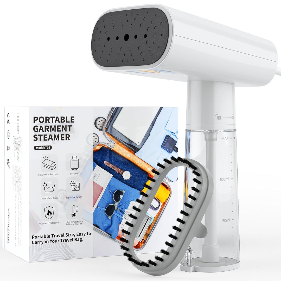 Vpcok Direct Steamer 1000W, Reisebügeleisen mit 150ml Wassertank Klein und Leicht， Portables Hand-Da