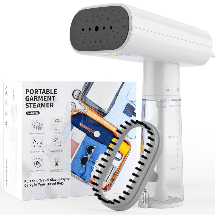Vpcok Direct Steamer 1000W, Reisebügeleisen mit 150ml Wassertank Klein und Leicht， Portables Hand-Da