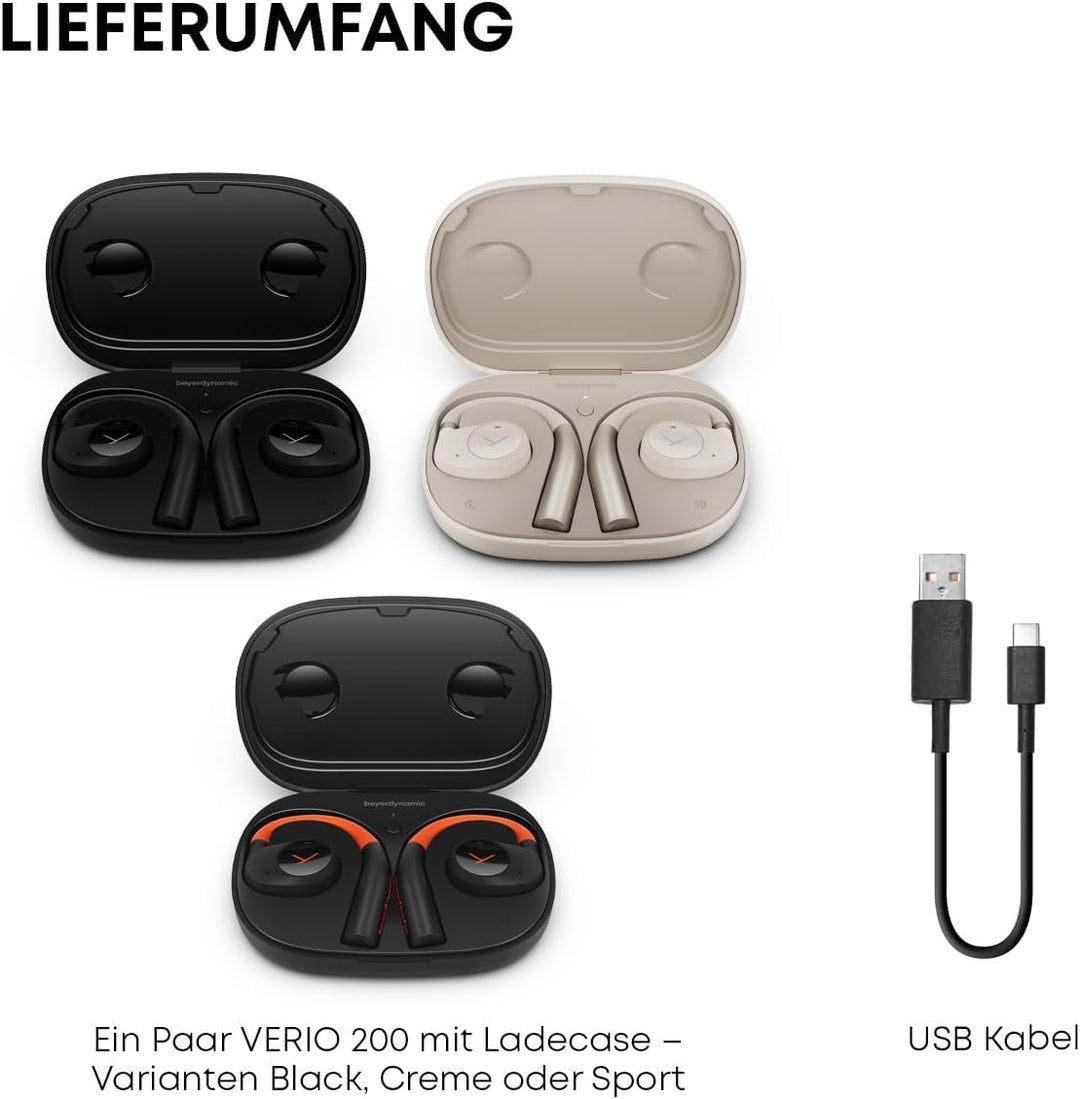 beyerdynamic VERIO 200 Open True Wireless Earphones (Schwarz)