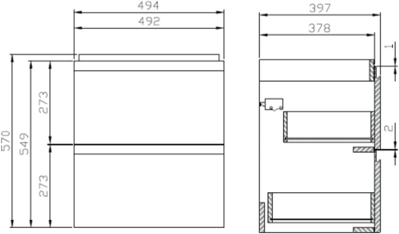 VBChome Badmöbel 50 cm Weiss Aufsatzwaschbecken Schwarz 41x35 cm Aufsatzwaschtisch mit Waschbeckenun