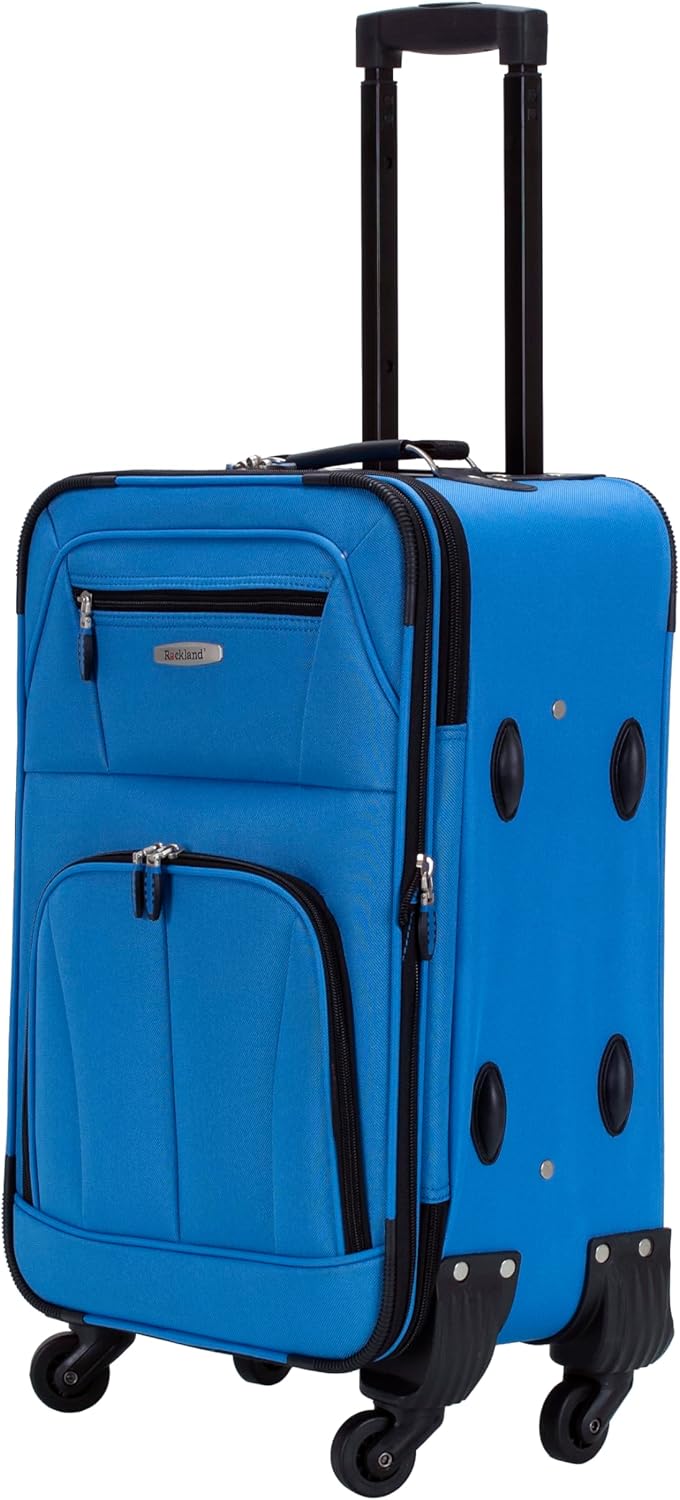 Rockland Pasadena Softside Spinner Rad Gepäck, blau, Carry-On 20-Inch, Pasadena Softside Spinner Whe
