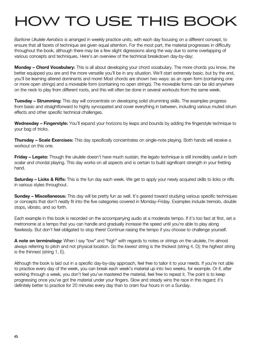 Baritone Ukulele Aerobics: For All Levels - Beginner To Advanced (Book/Online Audio): For All Levels