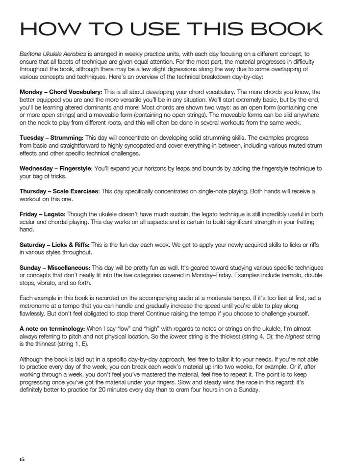 Baritone Ukulele Aerobics: For All Levels - Beginner To Advanced (Book/Online Audio): For All Levels