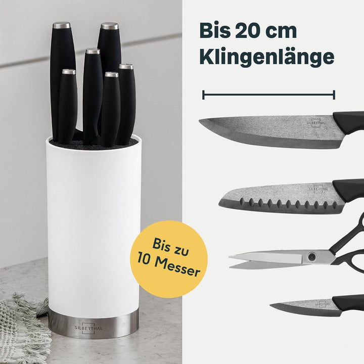 SILBERTHAL Universal Messerblock - Borsteneinsatz herausnehmbar - ohne Messer - unbestückt - Messera
