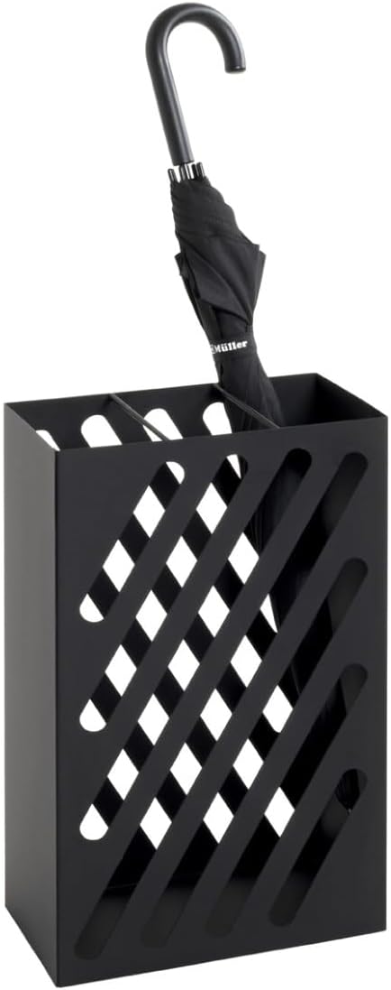 HAKU Möbel Schirmständer, Metall, schwarz, B 30 x T 16 x H 48 cm T 16 x B 30 x H 48 cm Schwarz, T 16