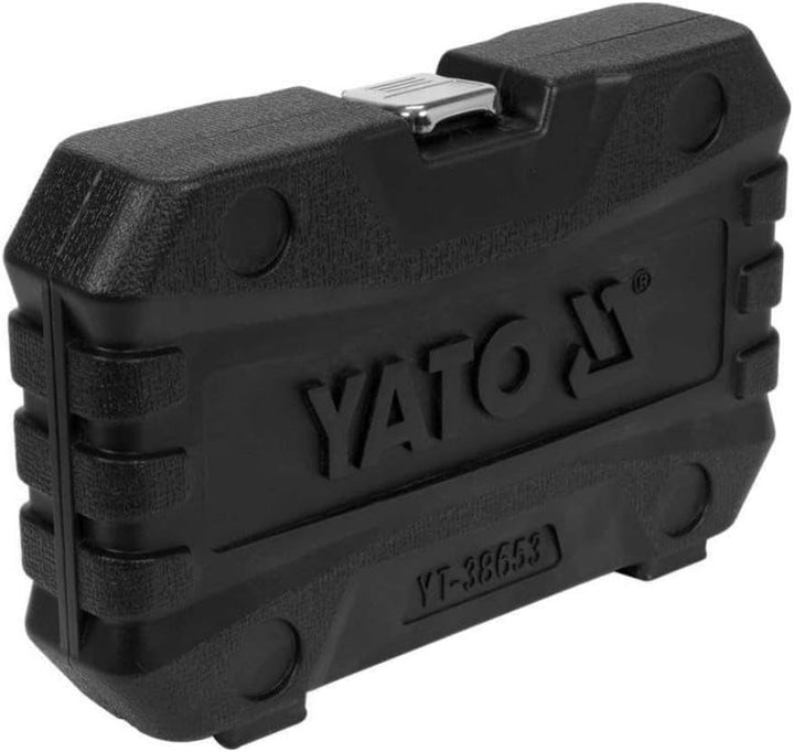 YATO YT-38653, Durchgangs-Steckschlüssel-Set, 17-teilig, Schnellspanner, 1/2 Zoll, 3/8 Zoll, reversi