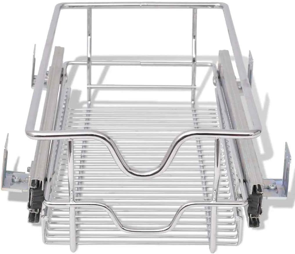 vidaXL 2X Einbauschublade 30cm Korbauszug Schrankauszug Teleskopschublade 300 mm, 300 mm