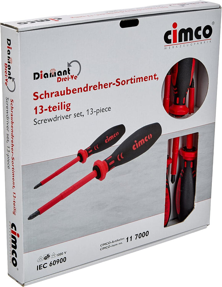 Cimco VDE-Schraubendrehersatz Schlitz Kreuzschlitz Torx 13-teilig