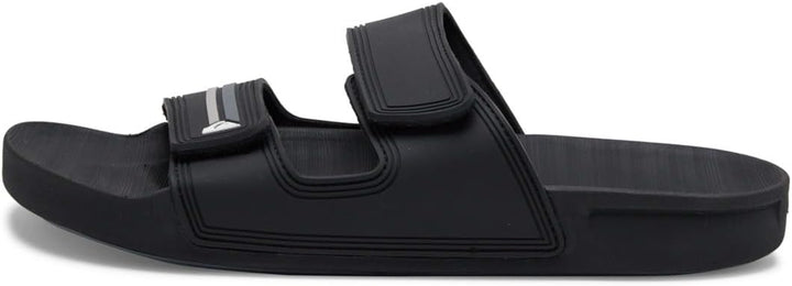 Quiksilver Herren Rivi Double ADJ Sandale, Black Grey Black