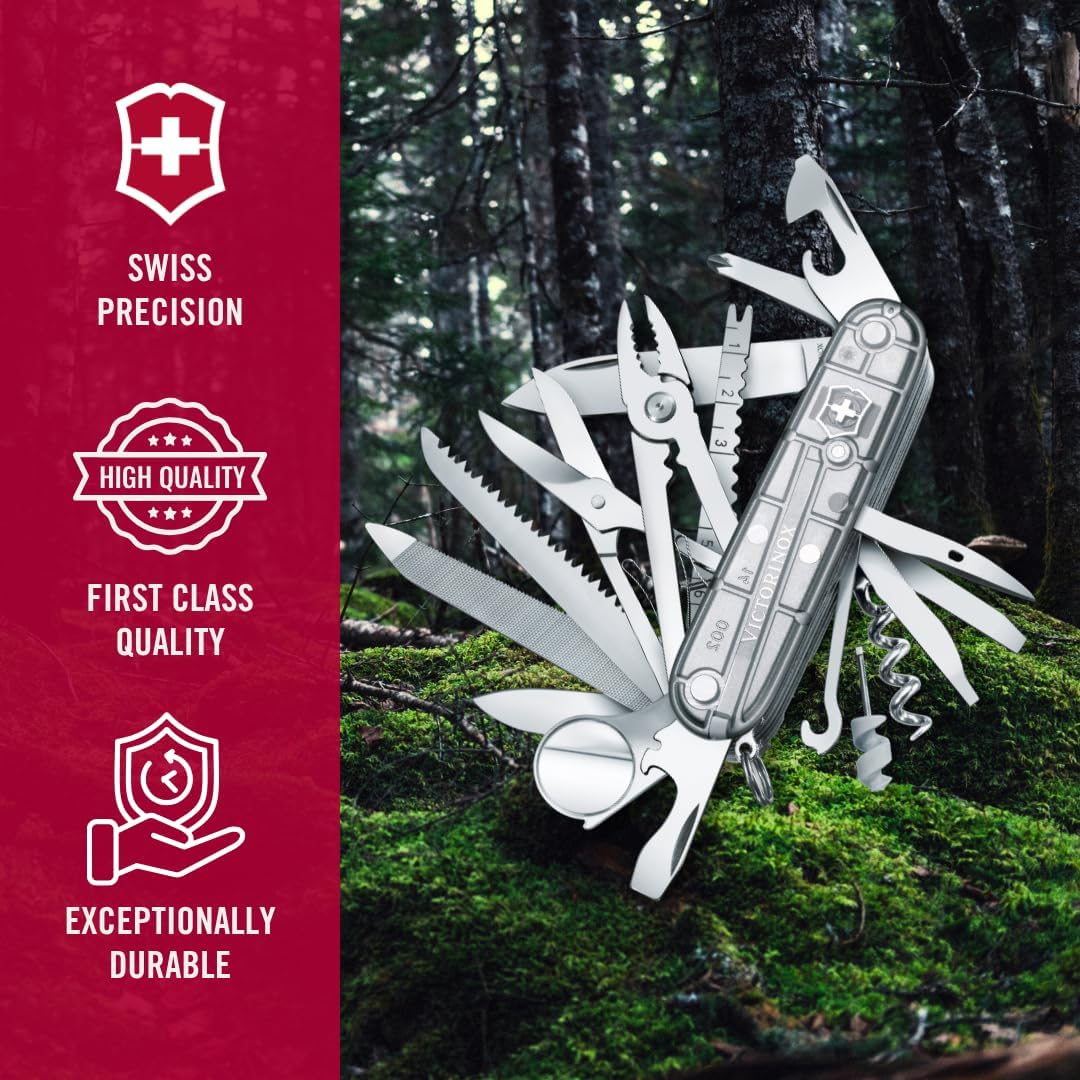 Victorinox, Schweizer Taschenmesser, Swiss Champ, Multitool, 33 Funktionen, Klinge, gross, Korkenzie