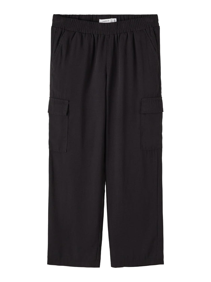 NAME IT Girl Cargohose Straight Fit, Schwarz