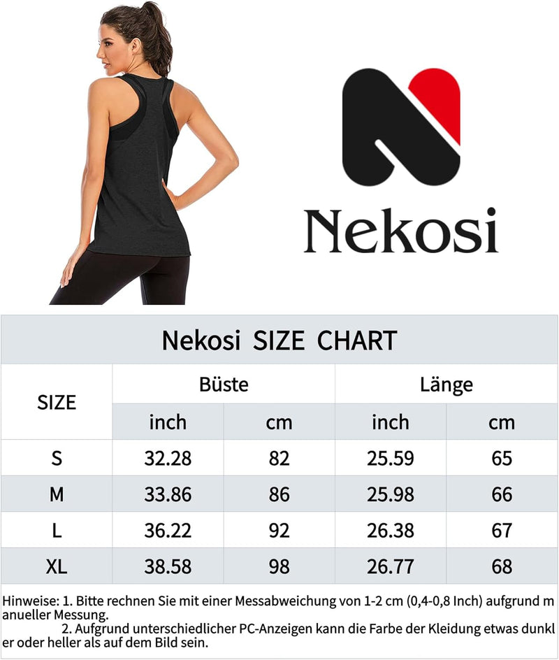 Nekosi Damen Yoga Tanktops Ärmelloses Sportshirt Kleidung Mesh Zurück Fitness Laufen Shirt Sport Obe