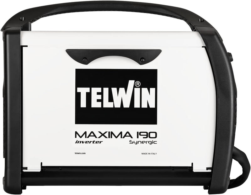 Telwin 816086 Maxima 190 Synergic Drahtschweissgerät MIG-MAG/FLUX/BRAZING mit Invertertechnik, 230 V