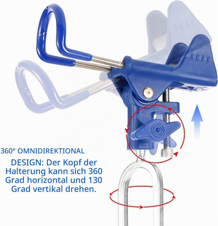 2 Stück Angelrutenhalter, 360 Grad verstellbare Angelrutenhalter aus verstärktem Nylon und Edelstahl