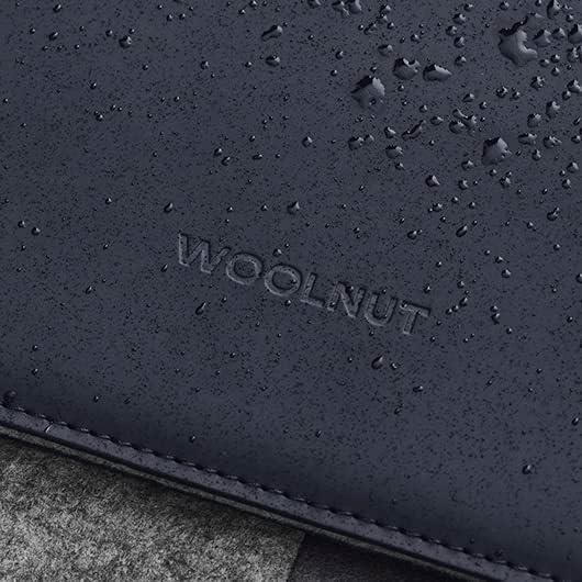 WOOLNUT Matte PU Folio Zipper Sleeve Case Hülle Tasche für for MacBook Air 15 Zoll (2023-2024, M2) &