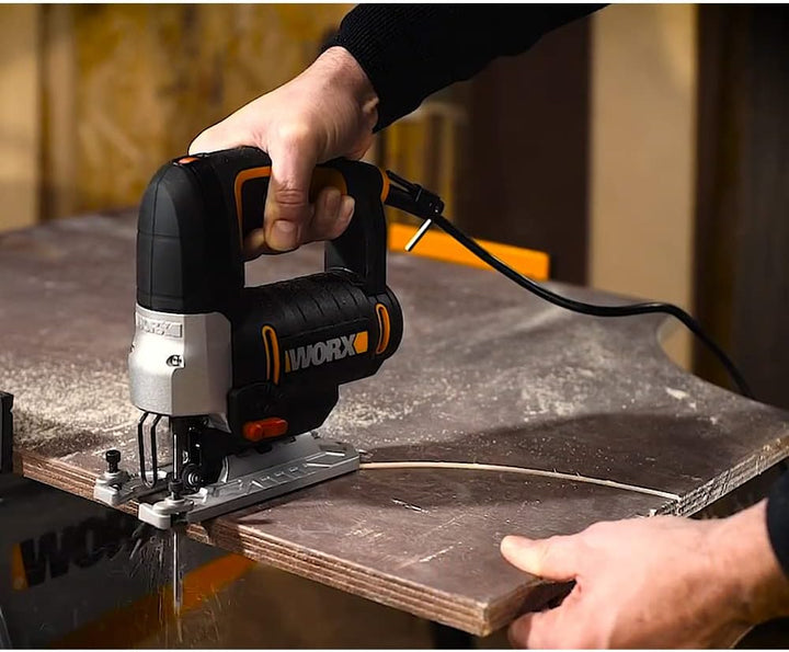WORX WX478.1 Stichsäge 650W – Pendelhubsäge mit Drehzahlelektronik für präzises Sägen von Holz, Meta