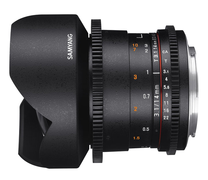 Samyang 14/3,1 Objektiv Video DSLR II Sony E manueller Fokus Videoobjektiv 0,8 Zahnkranz Gear, Weitw