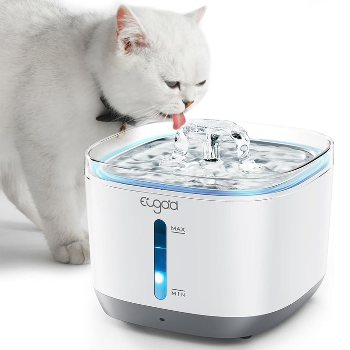 EUGAD Katzenbrunnen Kabellos 2.5L Trinkbrunnen für Katzen, Katzenbrunnen mit Bewegungsmelder, Katzen