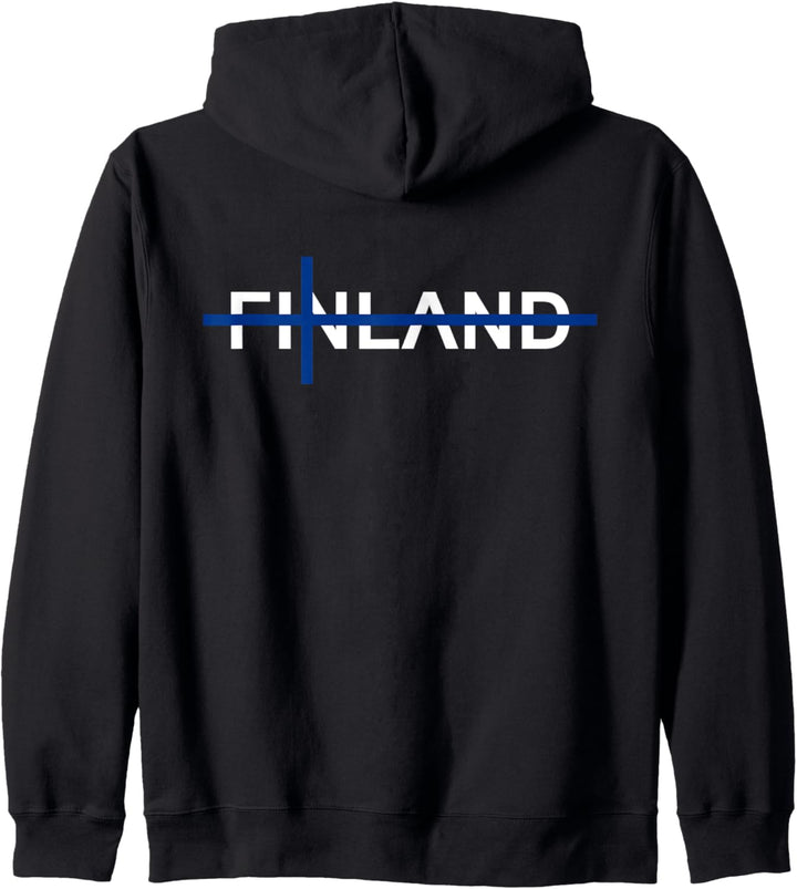 Finland Finnland Flagge Skandinavien Reise Urlaub Finne Kapuzenjacke