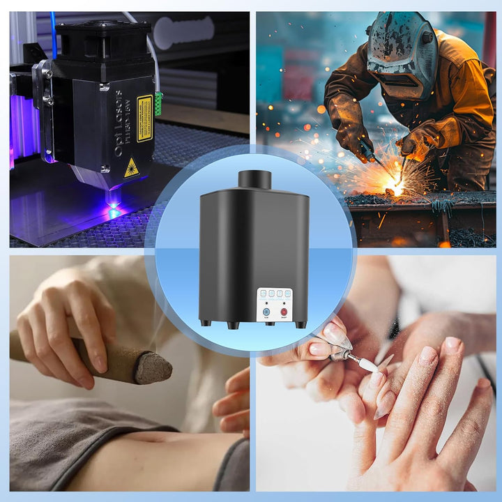 Lötrauchabsaugung Laser Absaugung 50W 128 m³/h Schweissrauchabsauger Lötdampfabsauger mit 3-Stufen-F