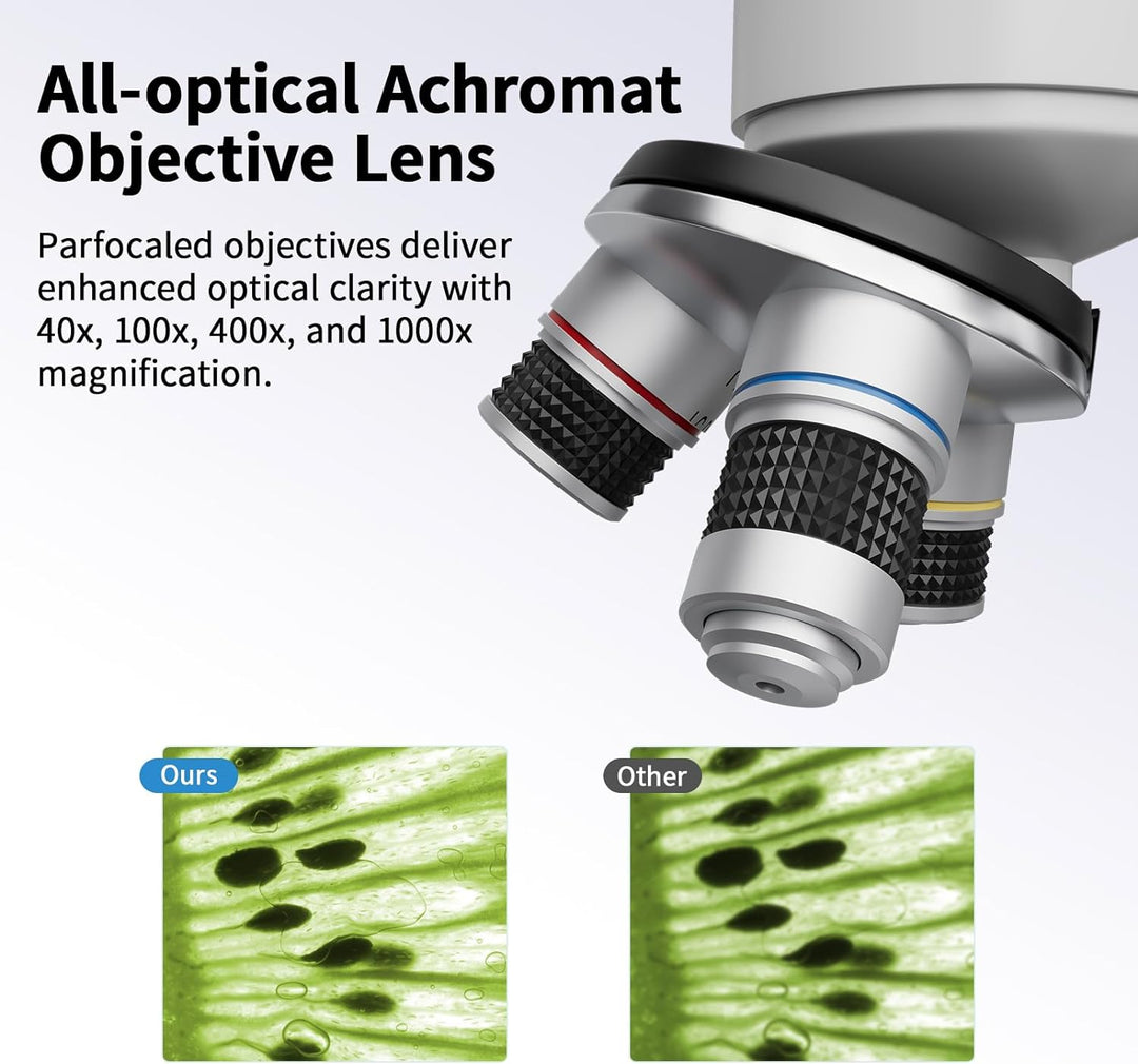 USCAMEL 40-1000-fache Vergrösserung LED Binokular Verbundmikroskop Professionelles Verbundmikroskop