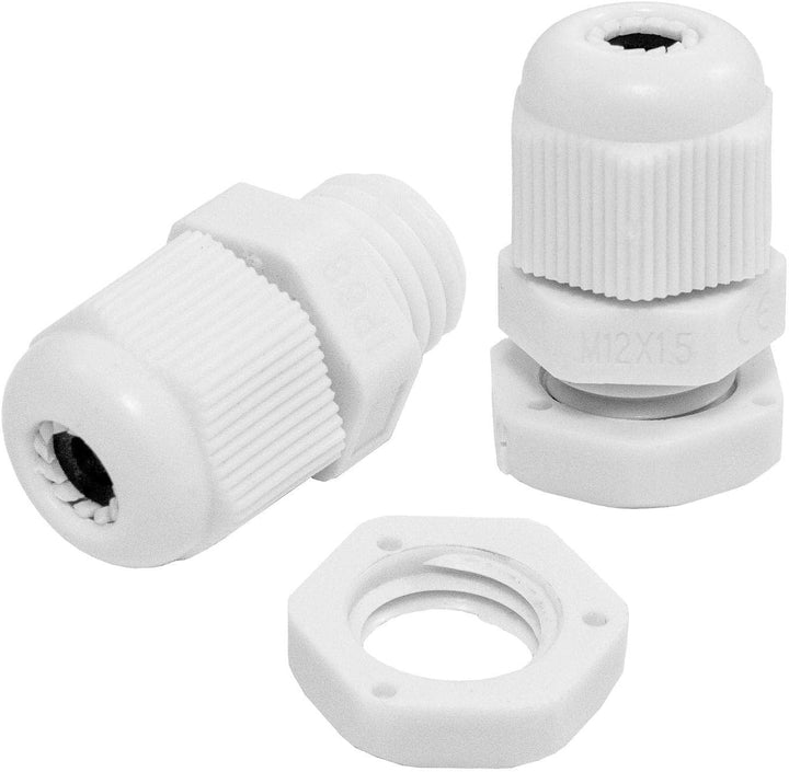 Lumonic 200x Kabelverschraubung M12 IP67 metrisch d3-6,5mm I Kabeldurchführung wasserdicht in grau I