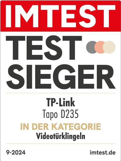 Tapo D235 Video-Türklingel Akku/Festverdrahtet (Video Doorbell) | Türklingel mit Kamera, 2K 5MP, Far