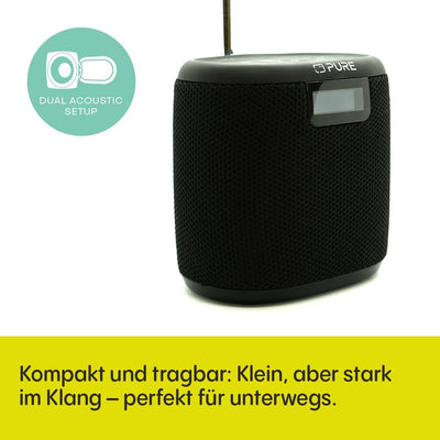 Pure Woodland Mini Outdoor Lautsprecher mit Bluetooth & DAB+/FM Radio (wasserdicht IP67, robust, tra