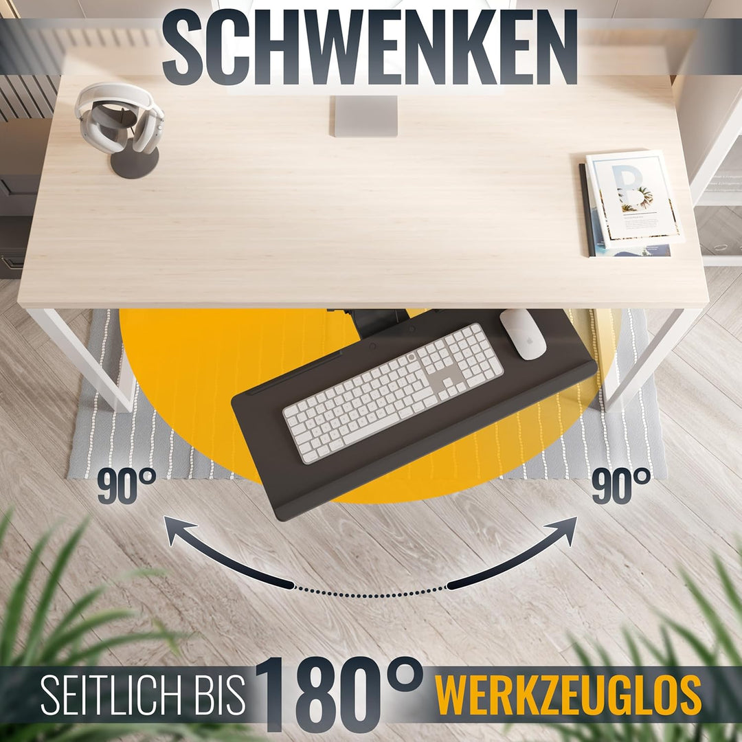 RICOO Tastatur-Halterung Schwenkbar Neigbar (CZ0300) Computer PC Schreibtisch Tastatur-Auszug Keyboa