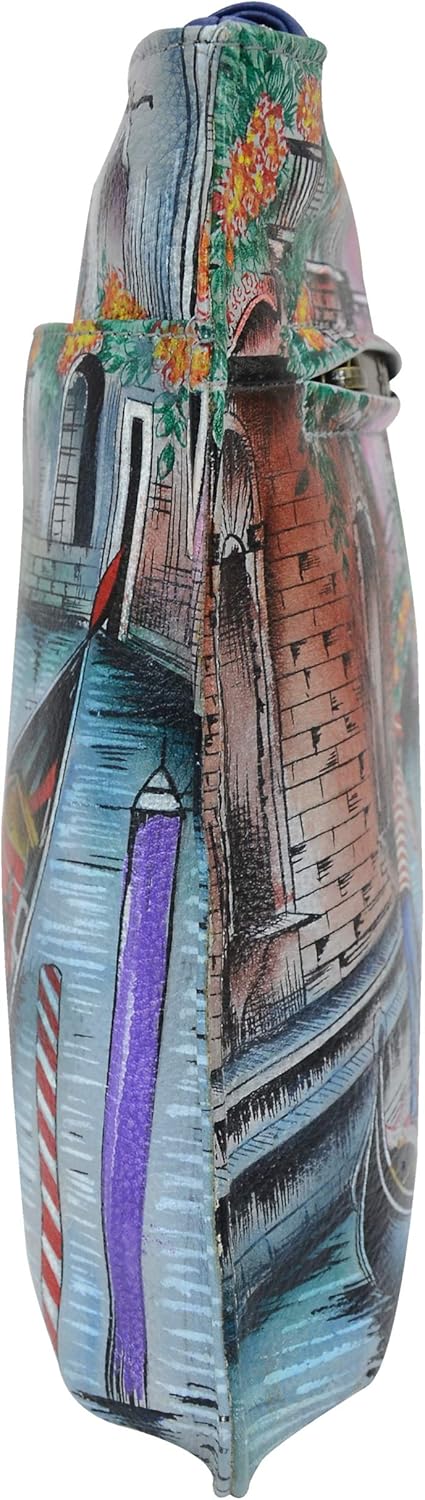 Anuschka Damen Cross Body aus Leder, handbemalt Einheitsgrösse Venezianische Geschichte, Einheitsgrö