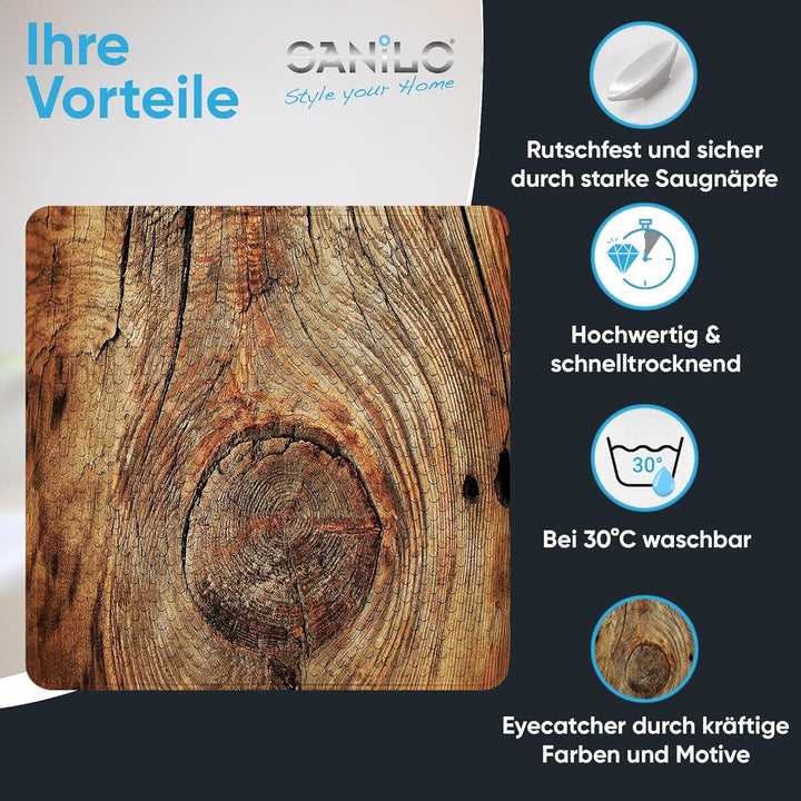 Sanilo Badematte 53 x 53 cm, rutschfeste Duschmatte für Dusche und Badewanne, Antirutschmatte maschi