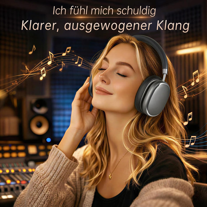 NC95 Hybrid Noise Cancelling Kopfhörer mit Drehknopf,Over-Ear Kopfhörer Kabellos Bluetooth,Transpare