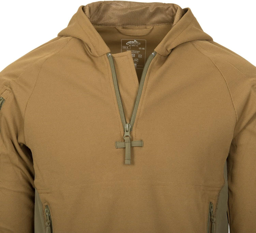 Helikon-Tex Range Topcool Kapuzenpullover, Schwarz Olive Green/Black - 0201 L, Olive Green/Black - 0