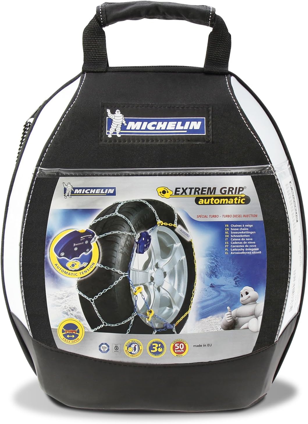 MICHELIN 92316 Schneekette, M2 Extrem Grip Automatic 60, ABS und ESP kompatibel, TÜV/GS, Ö-Norm, 2 S