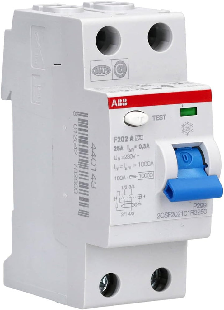 ABB F202 A 25 A 300MA INTERR.DIFFERENZ. Reine 2P
