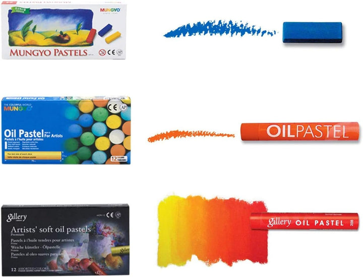 Mungyo Gallery Soft Oil Pastels Wood Box Set of 72 - Assorted Colors by Mungyo