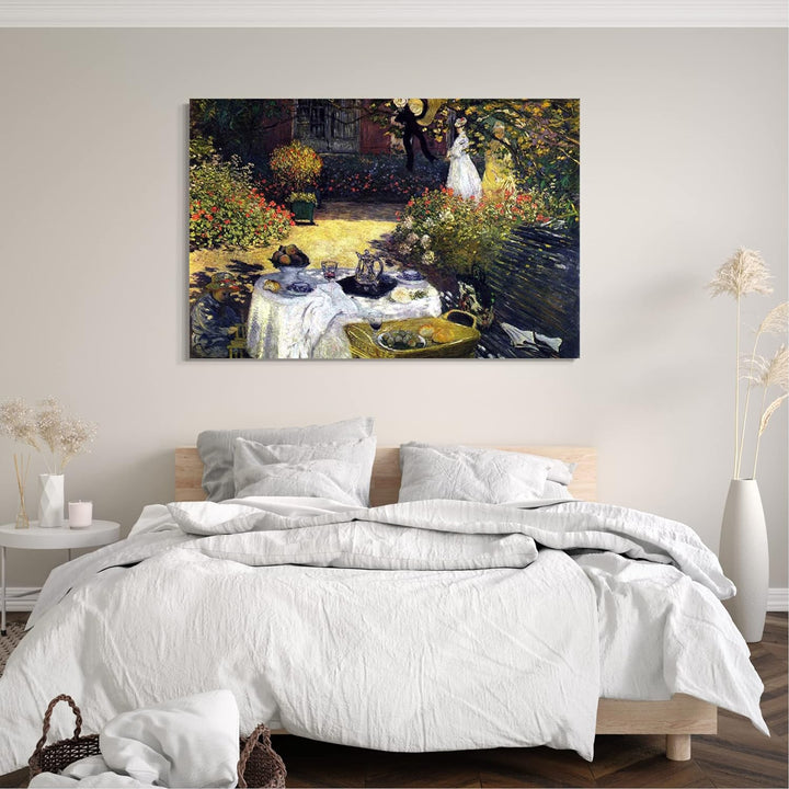 Printed Paintings Leinwand (80x60cm): Claude Monet - Die Mittagsmahlzeit 80x60 cm, 80x60 cm