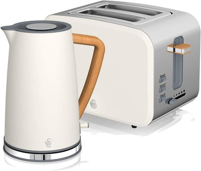 Swan Nordic 20 L digitaler Mikrowellenherd & Nordic Set Frühstücks-Wasserkocher, kabellos, 1,7 l, 22