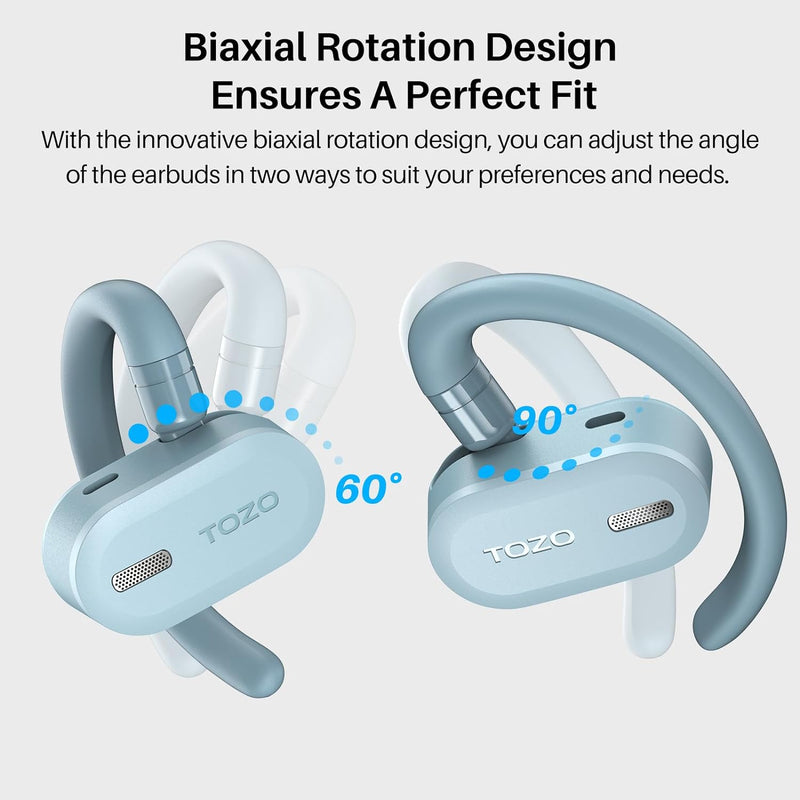 TOZO O2 Open Ear Kopfhörer 5.3 Bluetooth Kopfhörer mit DSP Noise Cancelling, 42 Std Kabellose Kopfhö