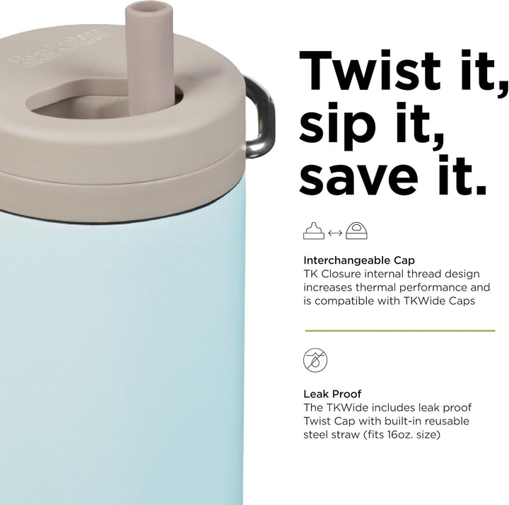 Klean Kanteen TK Wide Twist Top Blue Tint 473 g 1 EA Blau Getönt, 1 EA Blau Getönt