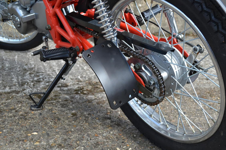 Seite Halterung Gefängnis Stil Motorrad Rücklicht & Nummer/Nummernschild Halter