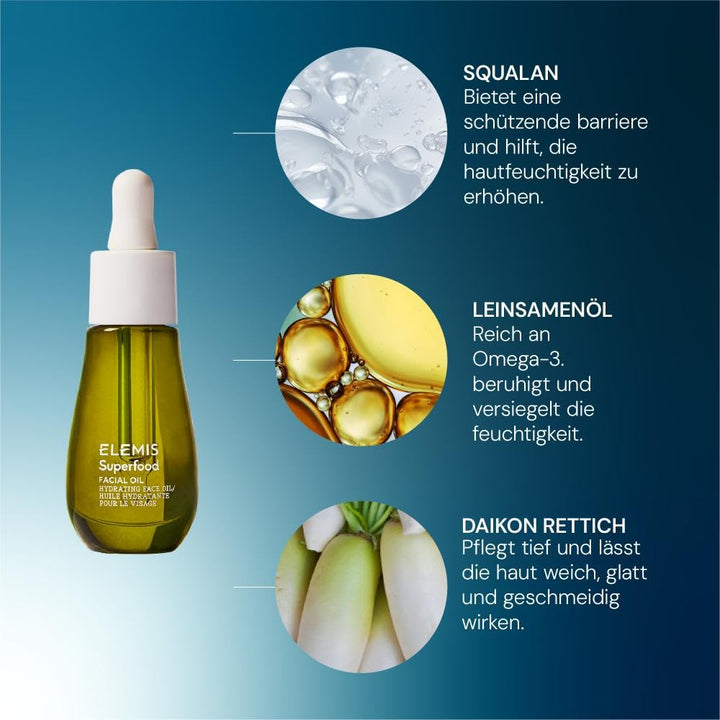 Elemis Superfood-Gesichtsöl, nährendes Gesichtsöl, öle, 1er Pack (1 x 15 ml)