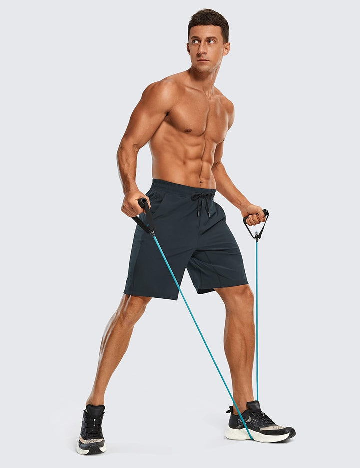 CRZ YOGA Herren Sports Shorts Schnelltrocknend Fitness Kurz Hose Laufshorts mit Taschen - 18/23cm 23