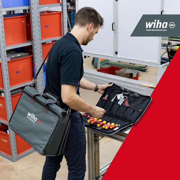 Wiha Werkzeug Set Service-Techniker 30-tlg. inkl. Tasche I Werkzeugsatz für Elektriker I VDE (43879)