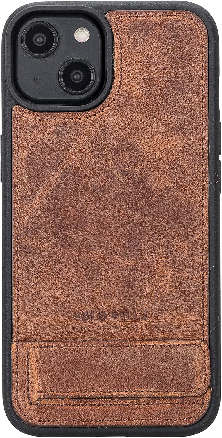 Solo Pelle Lederhülle für das iPhone 14 in 6.1 Zoll Case Leder Hülle Ledertasche Backcover aus echte