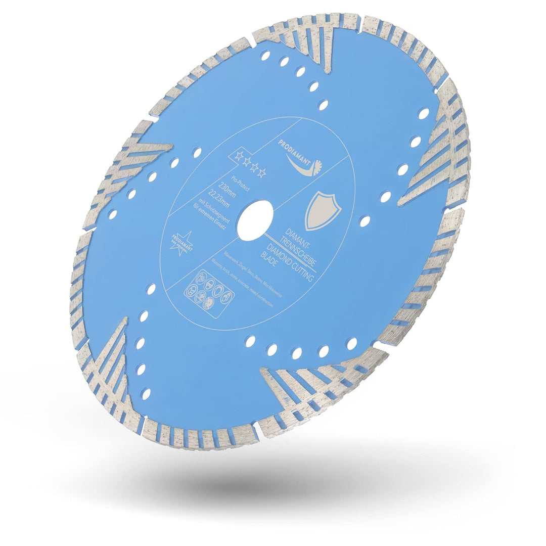 PRODIAMANT Diamant-Trennscheibe Pro Protect 230 mm x 22,2 mm mit Schutzsegmenten für Mauerwerk Beton