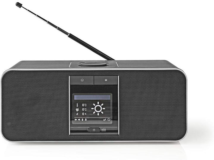 Nedis - Internetradio - 42 W - DAB+ - UKW - Bluetooth® - Farbe: Schwarz - Weck und Snooze Funktion -