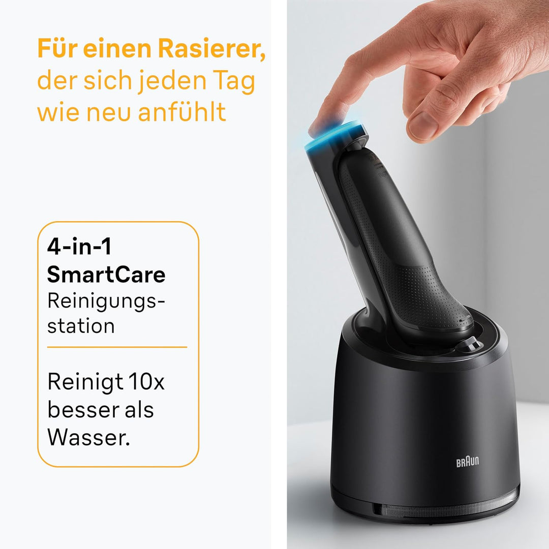 Braun Series 5 Elektrorasierer für Herren, Nass- und Trockenrasur, Turbo und Standard Modus, Wasserd
